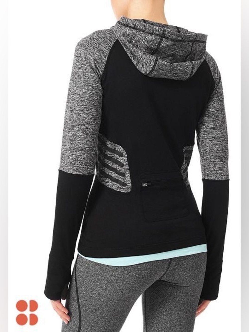 Sweaty Betty 1/4 Zip Pullover Fleece Lined Jacket Heathered Grey Black S Small
